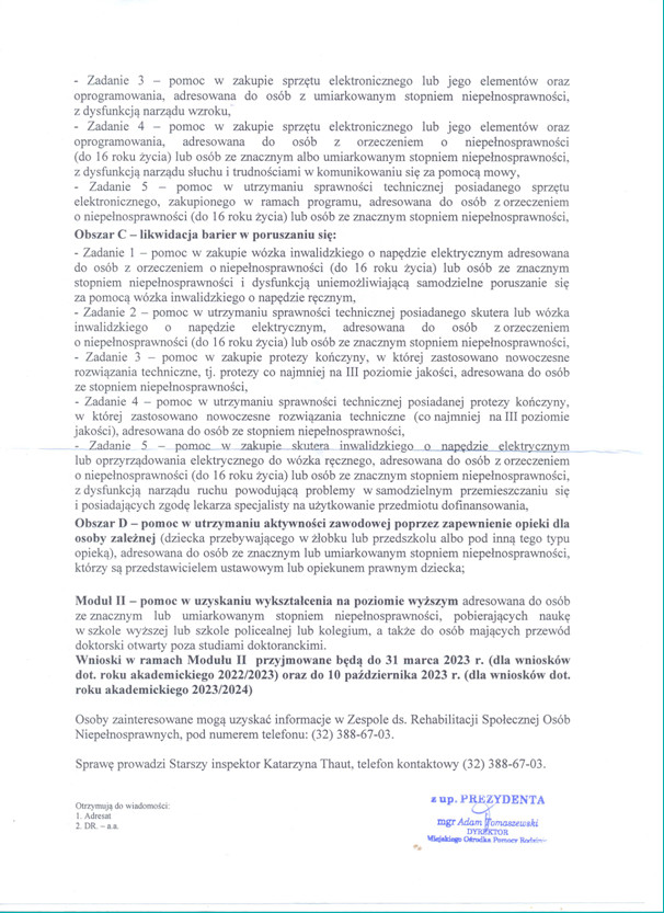 Informacja o wnioskach do PFRON
