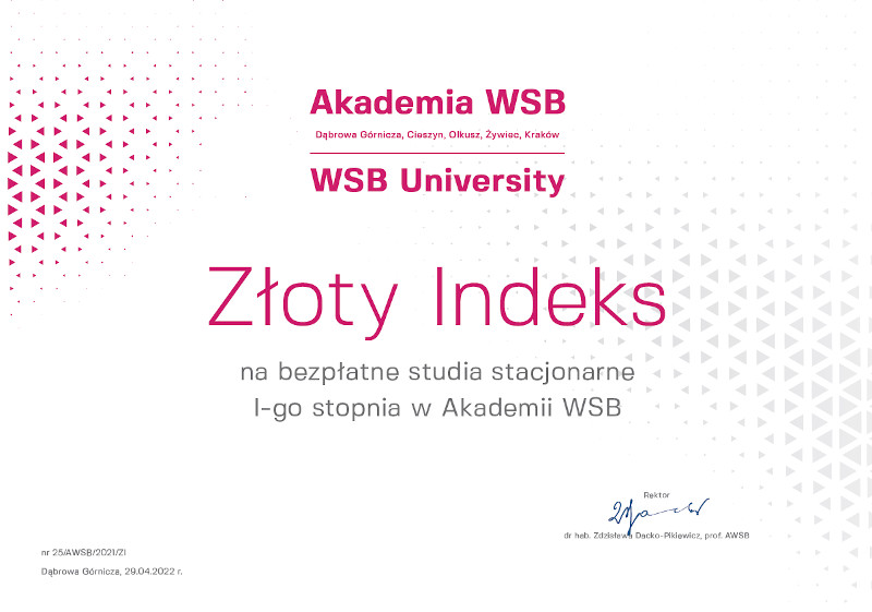 Złoty Indeks WSB 2022 Złoty Indeks WSB 2022
